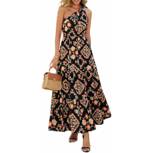 Floral Design Maxi Vacation Dress For Women
